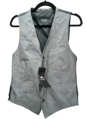 MAF032　BURBERRY BLACK LABEL 　ベスト　グレーのサムネイル