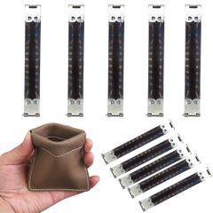 Alpha Depot バネ口金 12cm 10個セット ばね口金 マンガン鋼 高耐久 縫い穴付き 手芸材料 がま口 口金 DIYクラフト ポーチ 財布 ハンドメイド素材 金具 (12cm) [12cm]