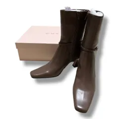 未使用 herlipto ハーリップトゥ Side Bit Ankle Boots スクエアトゥ ミドルブーツ ハイヒール 定価19091円 レディース サイズ38 ブラウン 秋 ゴーゴー古着久喜倉庫店 26 No.K2526のサムネイル