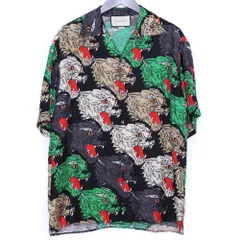 GUCCI パンサーフェイス ボーリング 半袖シャツ サイズ48 ブラック 526276 Z663Eのサムネイル