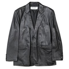 BALMAIN PARIS バルマン パリ ジャケット ラム レザー テーラード 2B ノッチドラペル フルライニング 総裏仕立て 開き見せ ノーベント アウター 替えボタン付属 メンズ サイズ L ブラック 黒 6642