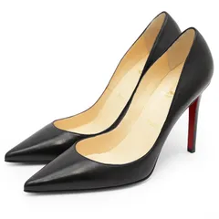 SALE【新品同様】Christian Louboutin クリスチャンルブタン パンプス 38 1/2 レディース NEW DECOLTISSIMO 100 NAPPA レザー ハイヒール ポインテッドトゥ ドレスシューズ 箱付属 ブラック レッド 黒 赤のサムネイル