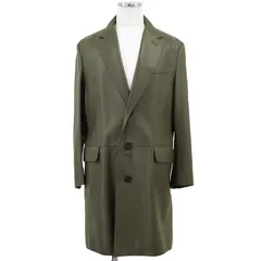【希少/新品同様】Brioni ブリオーニ レザーチェスターコート サイズ 50 メンズ ディアスキン 鹿革 ロゴ ボタン 刻印 アウター オリーブ イタリア製 POF70L P7708 2424のサムネイル
