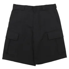 【極美品】PRADA プラダ パンツ ハーフ サイズ M メンズ 2023年製 ロゴ トライアングルワッペン ショーツ カーゴ ミリタリー 高密度コットンツイル バミューダ ワイドシルエット ショート ボトムス ブラック 黒 イタリア製のサムネイル