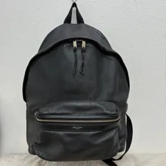 【HQ-72】SAINT LAURENT PARIS サンローランパリ シティ レザー バックパック リュック ブラックのサムネイル