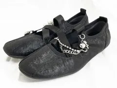 SY UNITED ARROWS シーユナイテッドアローズ チャームバレエ フラット チェーン クロスベルト フラット シューズ size23.5/黒 ■■レディースのサムネイル