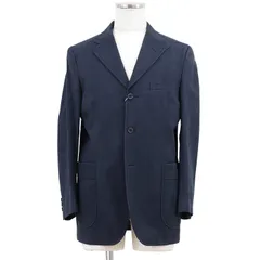 SALE【未使用】BURBERRY LONDON バーバリーロンドン テーラードジャケット サイズ M メンズ フェイクヌバック アマレッタ ハウンドトゥース 千鳥格子柄 アウター タグ付属 ネイビー 紺のサムネイル