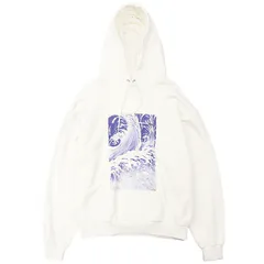 【美品】CELINE セリーヌ スウェット サイズ M レディース メンズ ユニセックス ウェーブ 波 コットン100% プルオーバー フーディー トップス ホワイト 白 イタリア製のサムネイル