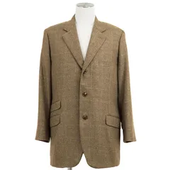 【極美品】HERMES エルメス カシミア100％ ジャケット サイズ 52 メンズ テーラード 3B アウター グレージュ ブラウン イタリア製のサムネイル