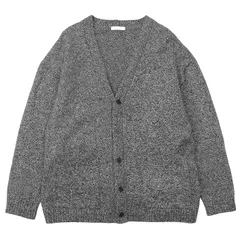 【SALE】【美品】ATON エイトン ニットカーディガン サイズ 06 メンズ メランジ ウール100% ロングスリーブ 長袖 オーバーサイズ トップス グレー 灰色 日本製のサムネイル