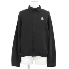 【美品】MONCLER モンクレール ジップアップカーディガン サイズ S メンズ 2023年モデル ロゴパッチ コットン100% スウェット ブルゾン アウター ブラック 黒 トルコ製のサムネイル
