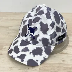 美品 OAKLEY オークリー メッシュ キャップ 帽子 CA#35460 RN#96548 カウ柄/牛柄 ホワイト/グレー 総柄[OL00823]のサムネイル
