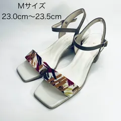 【新品訳あり】モードエジャコモカリーノ　スクエアトゥストラップサンダル　M　ホワイト　白のサムネイル