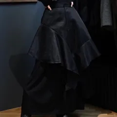 UJO(ウジョー) / Unbalance Hem SKT / ブラックのサムネイル