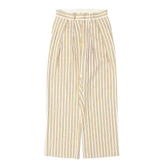 NEAT ニート パンツ イエロー ホワイト サイズ:44 20SS ストライプ 2タック ワイド パンツ LAL STRIPE WIDE FIT 日本製 ボトムス ズボン【メンズ】【中古】のサムネイル