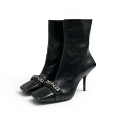 ジバンシィ GIVENCHY ブーツ ショートブーツ 靴 シューズ ロゴ金具 レザー ブラック 黒 シルバーのサムネイル