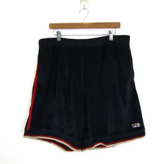 フィラ ショートパンツ ボトムス パイル生地 スポーツウエア メンズ Lサイズ ネイビー FILA 【中古】のサムネイル