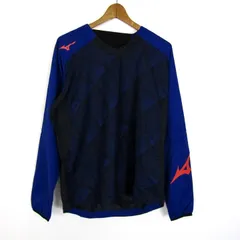 ミズノ ピステ ウィンドブレーカー アウター スポーツウエア 大きいサイズ メンズ XLサイズ ネイビー×ブルー Mizuno 【中古】のサムネイル
