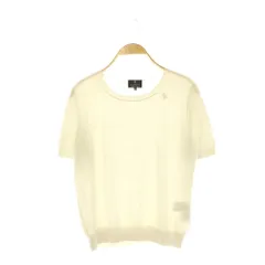 ランバン LANVIN コレクション COLLECTION ウール半袖ニット カットソー プルオーバー 38 ライトベージュ /CX ■OSのサムネイル