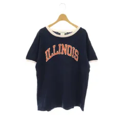 ユニオンランチ UNION LAUNCH パイピングリメイク リンガーTシャツ カットソー L ネイビー マルチカラー /DF ■OSのサムネイル
