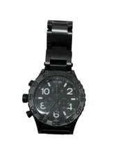 【管理番号-SK】現状稼働品　ニクソン　NIXON　THE 42-20　CHRONO　MINIMIZE　クロノグラフ　腕時計　オールブラックのサムネイル