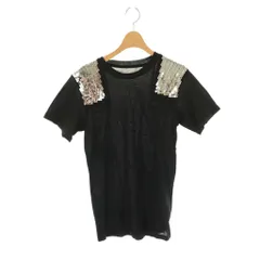ジョンローレンスサリバン JOHN LAWRENCE SULLIVAN スパンコール装飾Tシャツ カットソー 半袖 M ブラック /HK ■OS ■SHのサムネイル