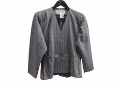 ランバン LANVIN スーツ ヴィンテージセットアップ ノーカラー ウール グレー 44 レディースのサムネイル