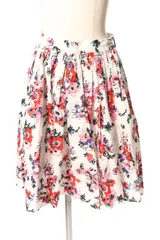 エムエスジーエム MSGM スカート ひざ丈 フレア 花柄 40 白 ホワイト /mm0514 ■PNのサムネイル
