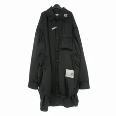 ミハラヤスヒロ MIHARA YASUHIRO 24AW PUFFER HUGE SHIRTS パファーシャツコート ジャケット 長袖 40 ブラック 黒 B13SH131のサムネイル