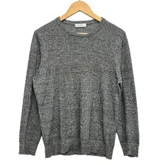 Cruciani(クルチアーニ) 長袖セーター サイズ46 XL メンズ美品  - 黒×白 クルーネック/麻、シルク、カシミヤ混のサムネイル
