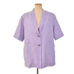 アメリヴィンテージ Ameri VINTAGE LIGHT HALF SLEEVE SHIRT JACKET ジャケット 半袖 F 紫 パープル ■SH ■FYのサムネイル