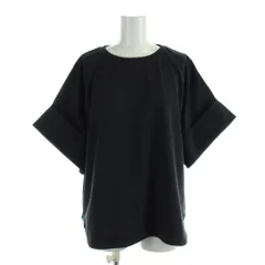 フラボア FRAPBOIS ドライポンチ カットソー 1 黒 ブラック ラウンドネック 半袖 ロールアップスリーブ /AB ■OSのサムネイル