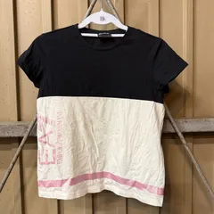 EA7 EMPORIO ARMANI バイカラー 半袖 Tシャツ ブラック/オフホワイト/ピンク エンポリオアルマーニ カットソー トップス クルーネック ロゴプリントのサムネイル