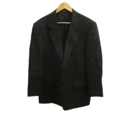 ヴァレンティノ ヴァレンチノ  VALENTINO UOMO テーラードジャケット ウール シングル 2B 総裏地 肩パッド 50 L-LL 黒 ブラック /XZ ■GY69のサムネイル