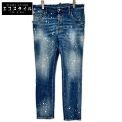 DSQUARED2　ディースクエアード　S71LB1391 インディゴ ペイント加工 SKATER JEANS スケータージーンズ　50のサムネイル
