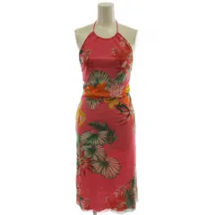 ヴェルサーチジーンズ VERSACE JEANS COUTURE ワンピース 花柄 ひざ下丈 24/38 ピンク /GGのサムネイル