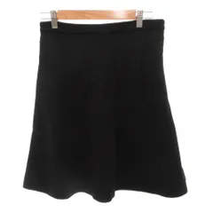 ジェイ&エムデヴィッドソン J&M Davidson スカート ウール ひざ丈 10 黒 ブラック /FFのサムネイル