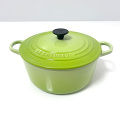 廃盤 LE CREUSET ル・クルーゼ ココットロンド 22cm グリーン 緑 両手