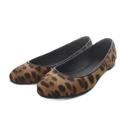 ジュゼッペザノッティデザイン GIUSEPPE ZANOTTI DESIGN パンプス フラット ハラコ レオパード 36.5 ブラウン /YO12のサムネイル