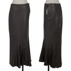 ヨウジヤマモト ファムYohji Yamamoto FEMME レザーマーメイドスカート 黒XSのサムネイル
