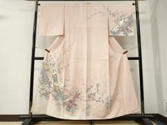 平和屋着物○男性 紬 アンサンブル 色無地 消炭色 正絹 逸品