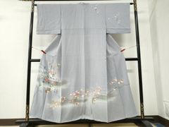 平和屋着物○男性 爪掻き本綴れ 角帯 虫襖色 正絹 逸品 CABF0323ak