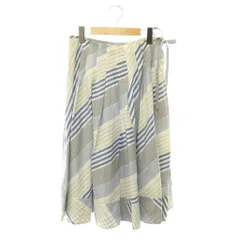 ダナキャランニューヨーク DKNY マルチストライプフレアスカート ロング プリーツ 4 マルチカラー /DO ■OSのサムネイル