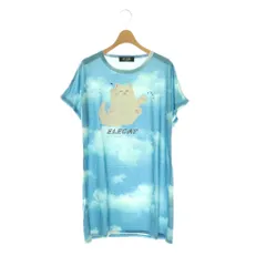 ミルク MILK ELECAT Tシャツ 半袖 ロング クルーネック 水色 ライトブルー /SY ■OSのサムネイル