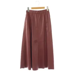 マックス&コー MAX&CO. フェイクレザースカート ロング フレア XS ボルドー /DO ■OSのサムネイル