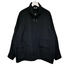 AURALEE オーラリー 国内正規 25SS WOOL MAX CANVAS HIGH NECK ZIP BLOUSON ウールマックスキャンバス ハイネックジップブルゾン ジャケット A25SB03WC 定価99000円 BLACK ブラック 黒 3のサムネイル