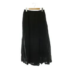 パドカレ pas de calais リネン スカート フレア ロング 36 ブラック /HK ■OSのサムネイル