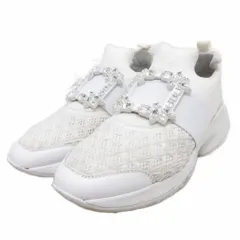 ロジェヴィヴィエ ROGER VIVIER ヴィヴ ラン ビジュー スニーカー ローカット シューズ 39.5 白 ホワイト ■IBO101のサムネイル