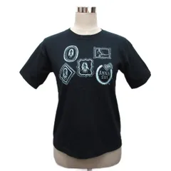 アナスイ ANNA SUI Tシャツ カットソー 半袖 プリント USA製 黒 ブラック ■IBO100のサムネイル