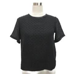バッカ BACCA シルクブラウス 半袖 ドット柄 絹 シルク100% 38 黒 ブラック 35-01-44-01002 ■IBO100のサムネイル